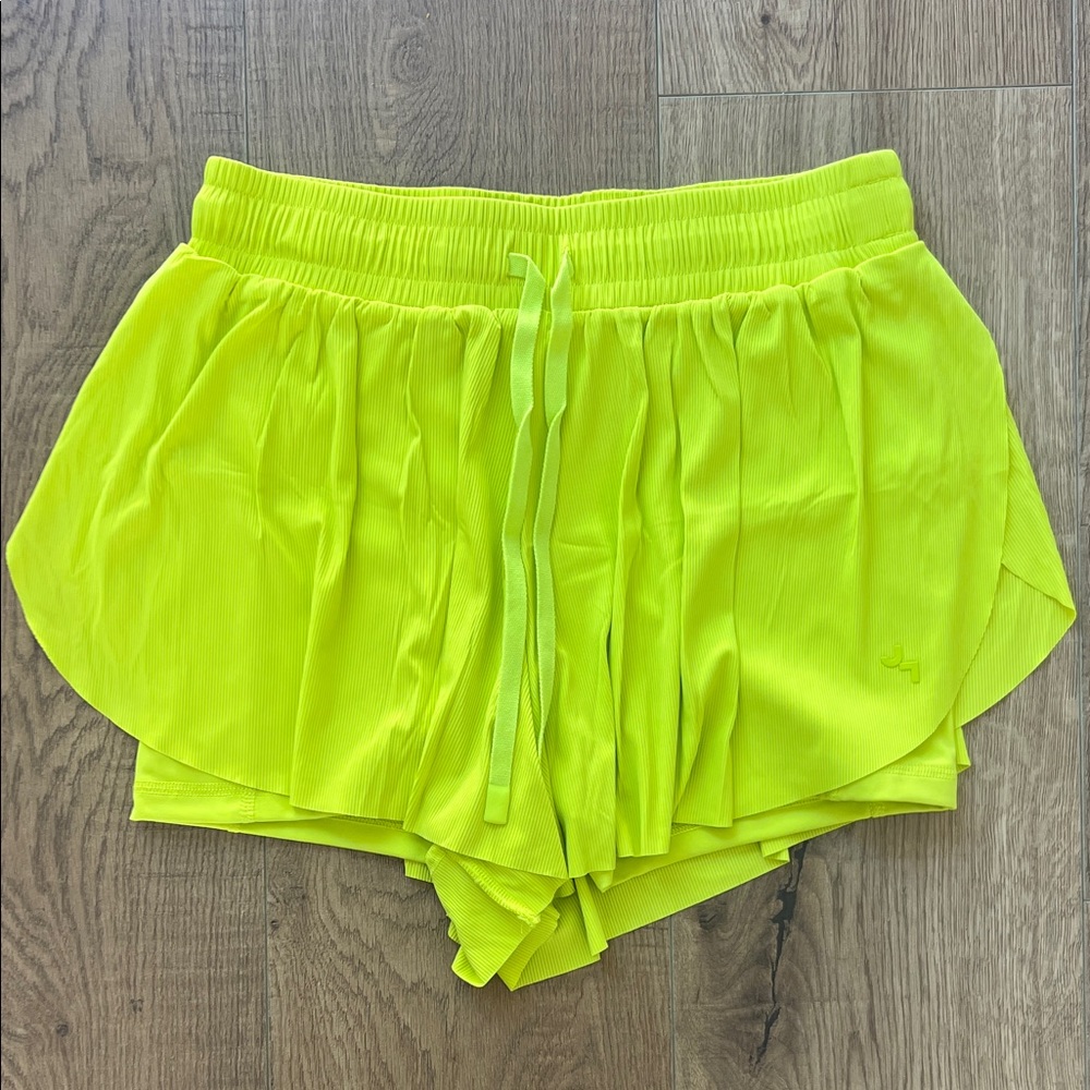 NWOT JoyLab Neon Yellow Women's Athletic Shorts Size Small